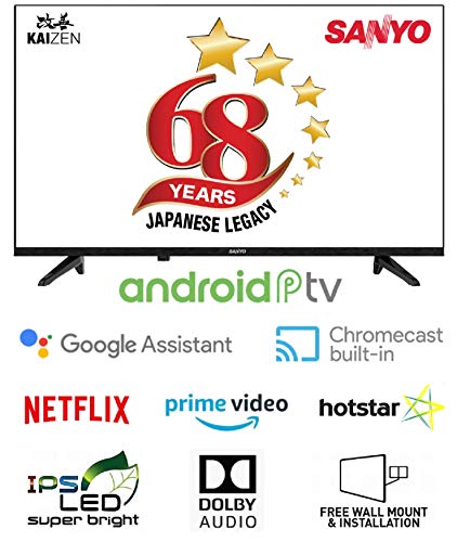 Sanyo 108 cm (43 inches) Kaizen Series Full HD Smart Certified Android IPS LED TV XT-43A170F (Black) (2019 Model)