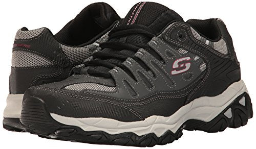 Skechers mens Afterburn M. Fit fashion sneakers, Charcoal/Black, 12 US