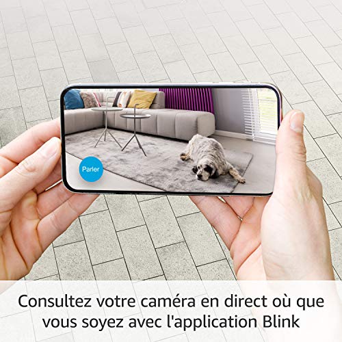 Découvrez Blink Mini, Caméra de surveillance d'intérieur connectée, compacte, qui se branche sur une prise électrique, avec vidéo HD 1080p et détection de mouvements, fonctionne avec Alexa – 1 Caméra