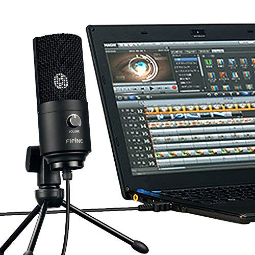 USB Microphone,FIFINE Metal Condenser Recording Microphone for Laptop MAC or Windows Cardioid Studio Recording Vocals, Voice Overs,Streaming Broadcast and YouTube Videos-K669B