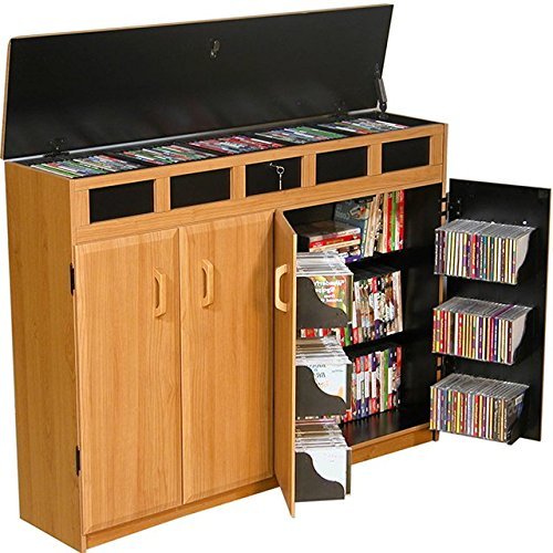 Venture Horizon Top Load Media Cabinet- Oak