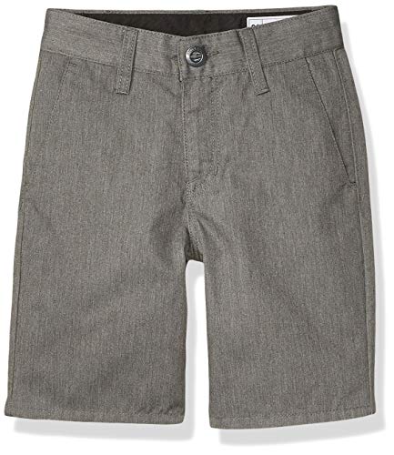 Volcom Boys' Frickin Chino Short Casual, Charcoal Heather, 5/M US