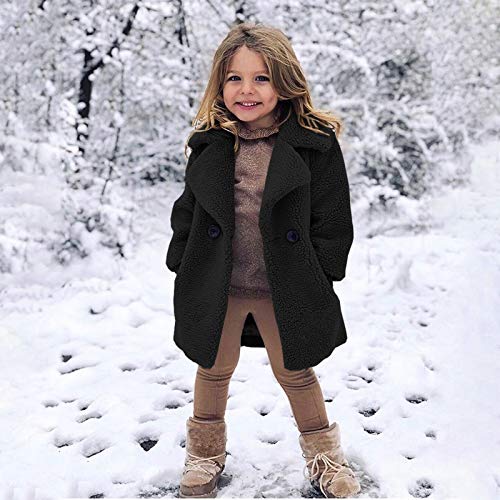 BHSJ Toddler Kids Duffle Overcoat Winter Keep Warm Coat Jacket Casual Lapel Windproof Thicken Outerwear for Boys Girls Turndown Collar Solid Pullover Top Pocket Cozy Fashion Sunflower Print Button