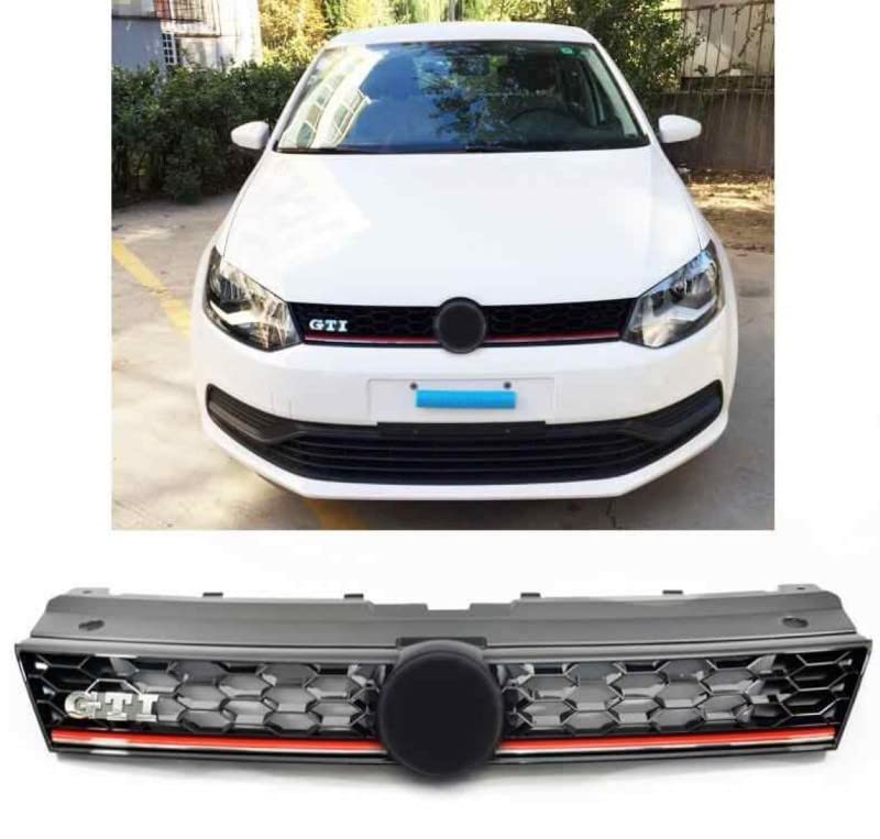 Car Craft Bumper Grill Compatible With Volkswagen Polo 2014-2017 Bumper Grill Gti Grill Honeycomb 2014-2022