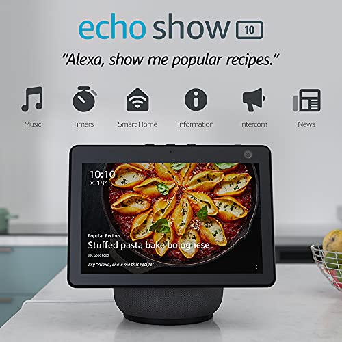 465.95Echo Show 10 (3rd generation) | HD smart display with motion and Alexa, Charcoal Fabric
