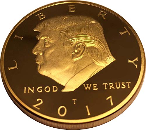 Donald Trump Gold Coin, Gold Plated Collectable Coin and Case Included, 45th President, Certificate of Authenticity Official