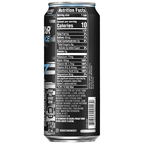 Rockstar XDurance Energy Drink, Cotton Candy, 0 sugar COQ10 and Electrolytes, 16oz Cans (24 Pack) (Packaging May Vary)