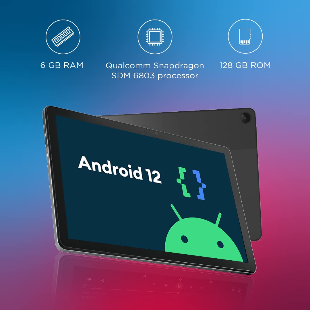 Lenovo Tab M10 FHD Plus (3rd Gen) (10.61 inch (26.94 cm), 6 GB, 128 GB, Wi-Fi+LTE, Calling), Storm Grey with Qualcomm Snapdragon Processor, 7700 mAH Battery and Quad Speakers with Dolby Atmos