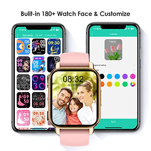 Smart Watch for Women (Dial Calls/Answer) for iphone and Android Phones Compatible, IP68 Waterproof Fitness Tracker, 24 Sport Modes, Blood Oxygen Heart Rate Sleep Monitor, Outdoor Sports Smartwatch