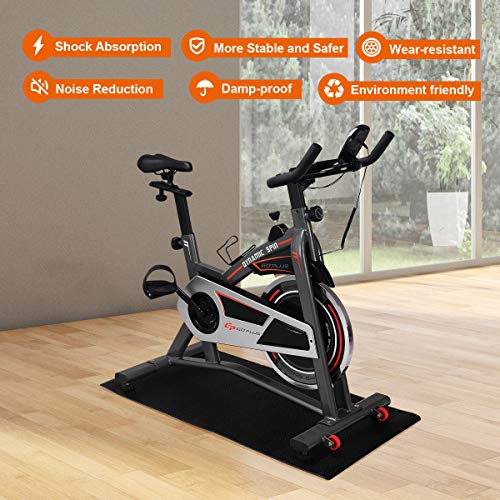 Goplus Treadmill Mat for Hardwood Floors High Density Waterproof PVC, Floor Protector Pad for Exercise Equipment for Home and Gym Use, Large Size (6.5' x 3' x 0.25'')