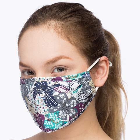 DEBRIEF ME - Reusable Face Masks - Adjustable Face Mask 3ply Cloth Mask -Face Mask w/ (2) USA pm 2.5 Mask Filters