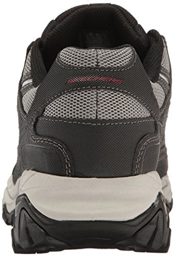 Skechers mens Afterburn M. Fit fashion sneakers, Charcoal/Black, 12 US