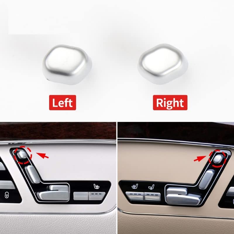 Car Craft Seat Adjusment Button Cover Headrest Button Cover Compatible with Mercedes S Class W221 2006-2014 Seat Adjusment Button Cover Headrest Button Cover