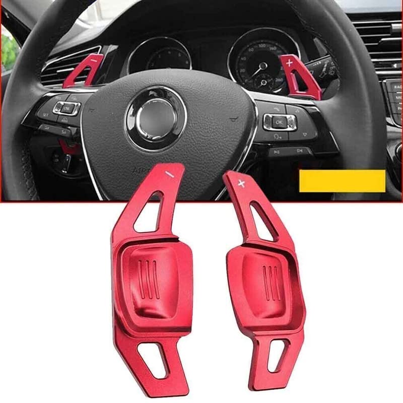 CAR CRAFT Paddle Shifter Compatible with Volkswagen Tiguan Mk2 2017-2019 Golf 7 Mk7 2014-2018 Atlas 2018 2019 Arteon 2018 2019 Passat B8 Gt 2015-2019 Paddle Shifter Red Btbp-004