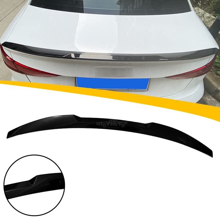 Car Craft A3 Spoiler Trunk Spoiler Compatible with Audi A3 Spoiler Trunk Spoiler A3 8v 2014-2020 M4 Glossy Black AR-AUDI-001