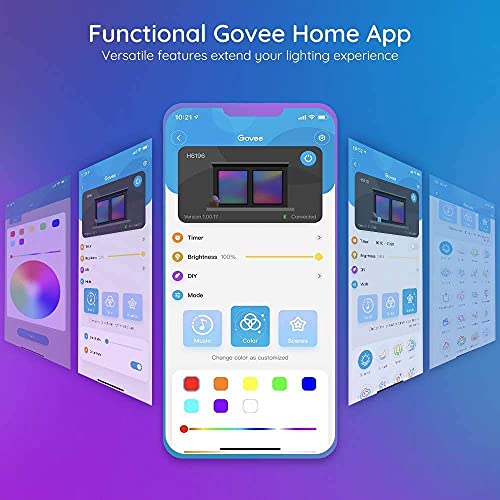 Govee Bluetooth LED Strip Lights, 65.6ft RGB LED Light Strip, App and Remote Control Color Changing Lights with 64 Scene Modes and Music Sync for Bedroom, Room, Kitchen, Party (2 Rolls of 32.8ft)