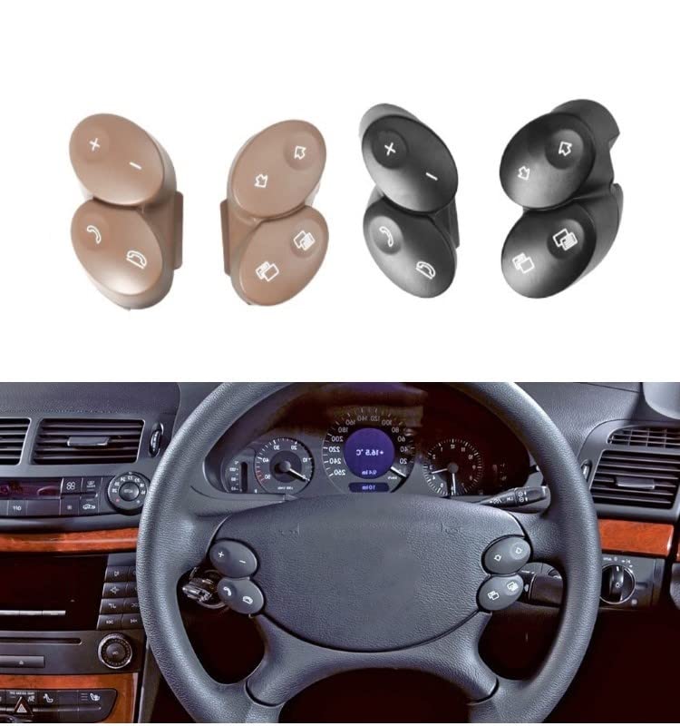 Car Craft Steering Wheel Knob Button Compatible With Mercedes E Class W211 2006-2009 Cls W218 Steering Wheel Knob Button