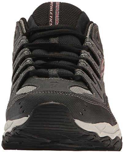 Skechers mens Afterburn M. Fit fashion sneakers, Charcoal/Black, 12 US