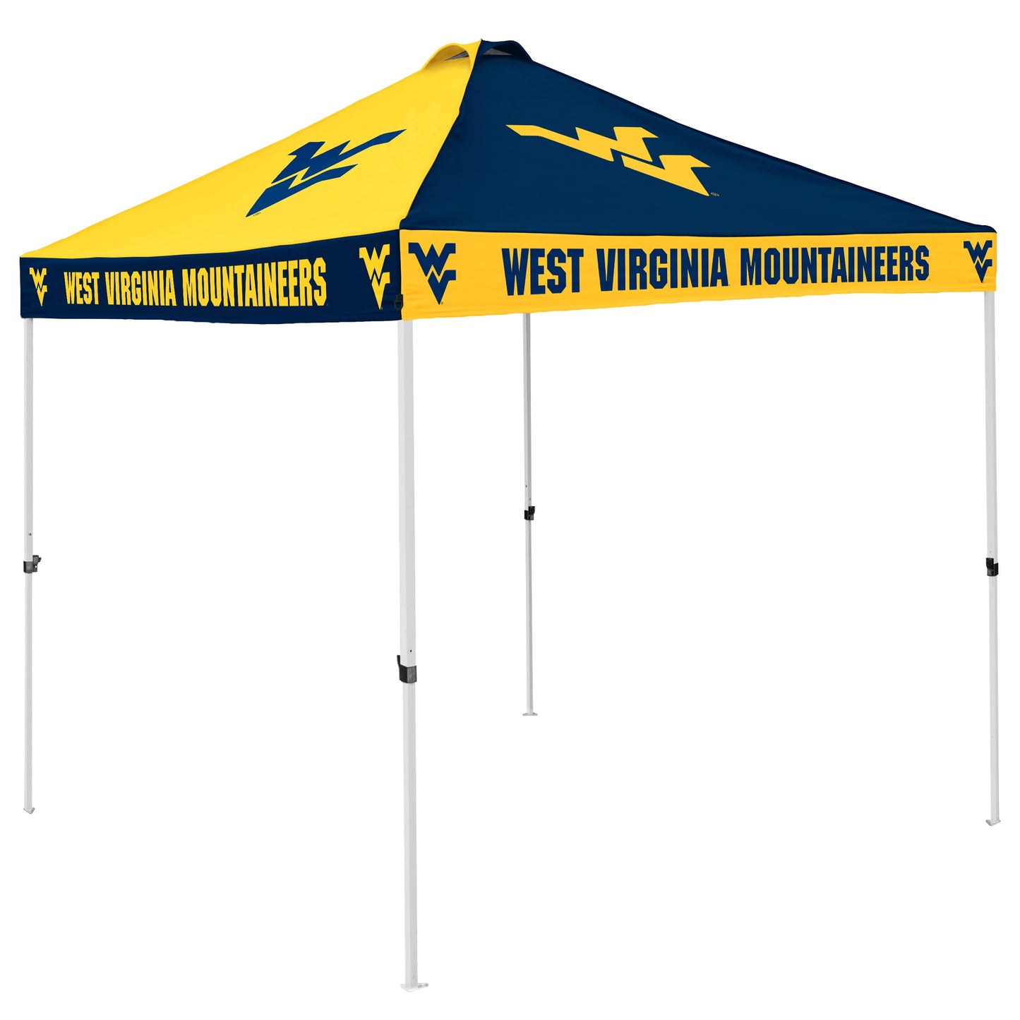 West Virginia Mountaineers 9' x 9' Checkerboard Canopy TentManufacturer Direct Item