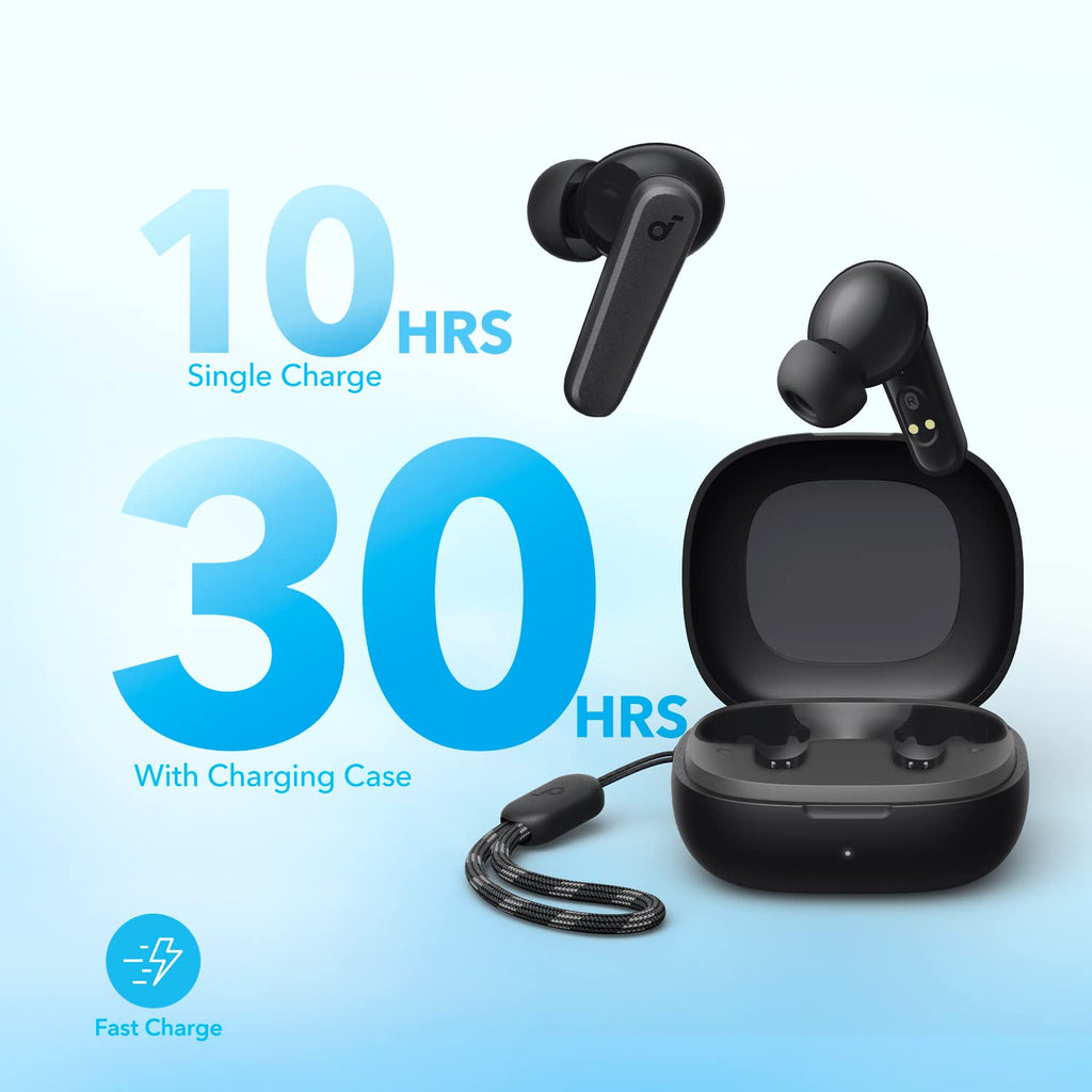 Anker Soundcore P20i Bluetooth Earphones, 10mm Drivers with Big Bass True Wireless Earbuds, Bluetooth 5.3, 30H Playtime, IPX5, 2 Mics for AI Clear Calls, 22 Preset EQs, Customization via App