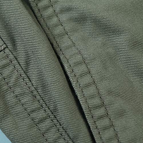 OCHENTA Boy's Lightweight Pull on Cargo Shorts, Cotton Casual Slacks - green - 13-14 Years