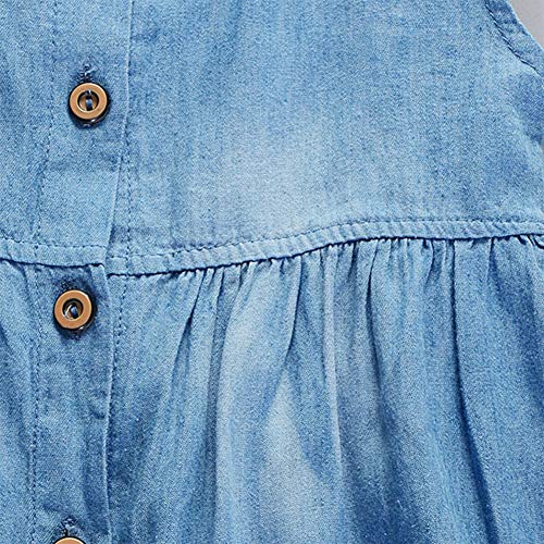 Styles I Love Baby Girl Sleeveless Cotton Denim Dress Spring Summer Casual Outfit