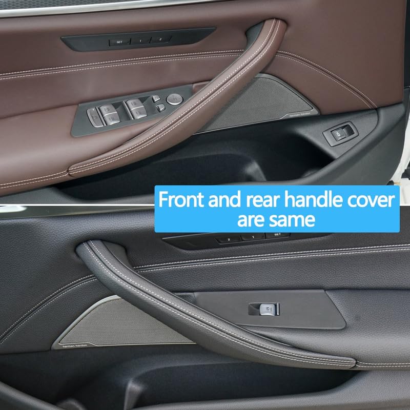 Car Craft Door Handle Outer Compatible Withh BMW 5 Series G30 G31 G38 F90 M5 2017-2023 Door Handle Outer Cover Left Beige 51417438531