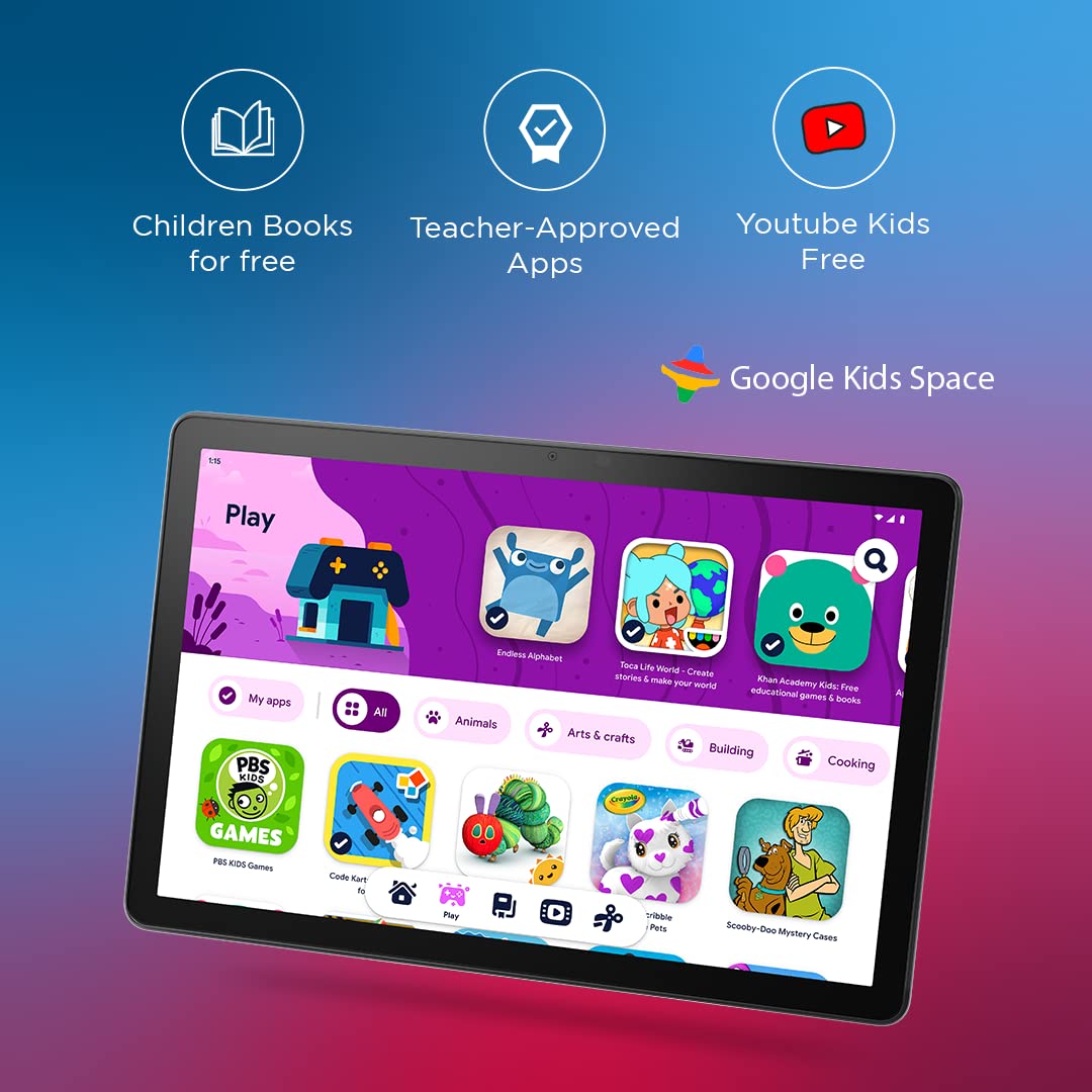 Lenovo Tab M10 FHD Plus (3rd Gen) (10.61 inch (26.94 cm), 6 GB, 128 GB, Wi-Fi+LTE, Calling), Storm Grey with Qualcomm Snapdragon Processor, 7700 mAH Battery and Quad Speakers with Dolby Atmos