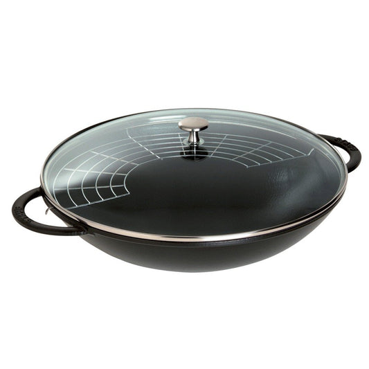 STAUB Cast Iron Wok, 6-quart, Black Matte