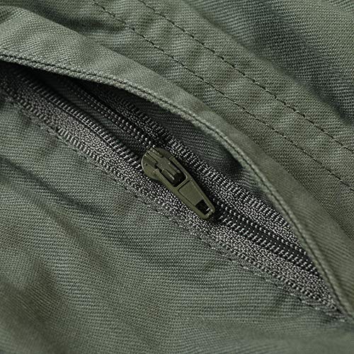 OCHENTA Boy's Lightweight Pull on Cargo Shorts, Cotton Casual Slacks - green - 13-14 Years
