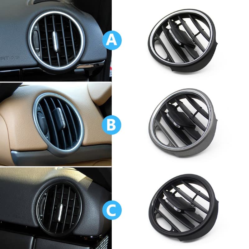 Car Craft Boxter Ac Vent Compatible With Porsche Boxter Ac Vent Boxter 2006-2012 Caymen 2006-2012 Black Silver