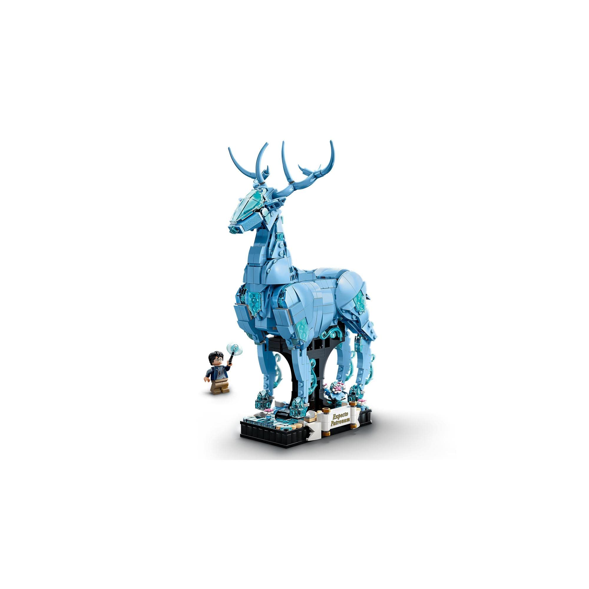 LEGO® Harry Potter™ Expecto Patronum 76414 Building Toy Set, Build Stag and Wolf Animal Figures, Build-Rebuild-and-Display Model
