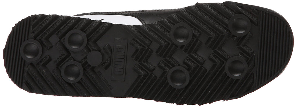 PUMA Men's Roma Basic Fashion Sneaker, White/Black Leather - 9.5 D(M) US