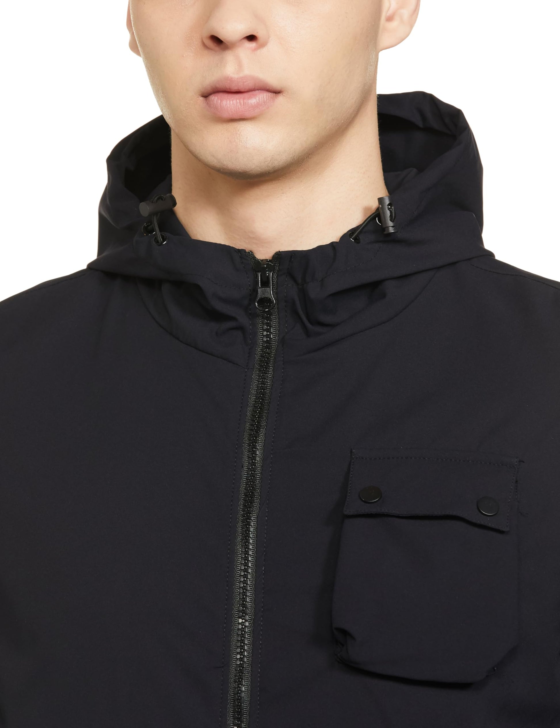 Qube By Fort Collins Men's Parka Coat (BC405AZ_Black