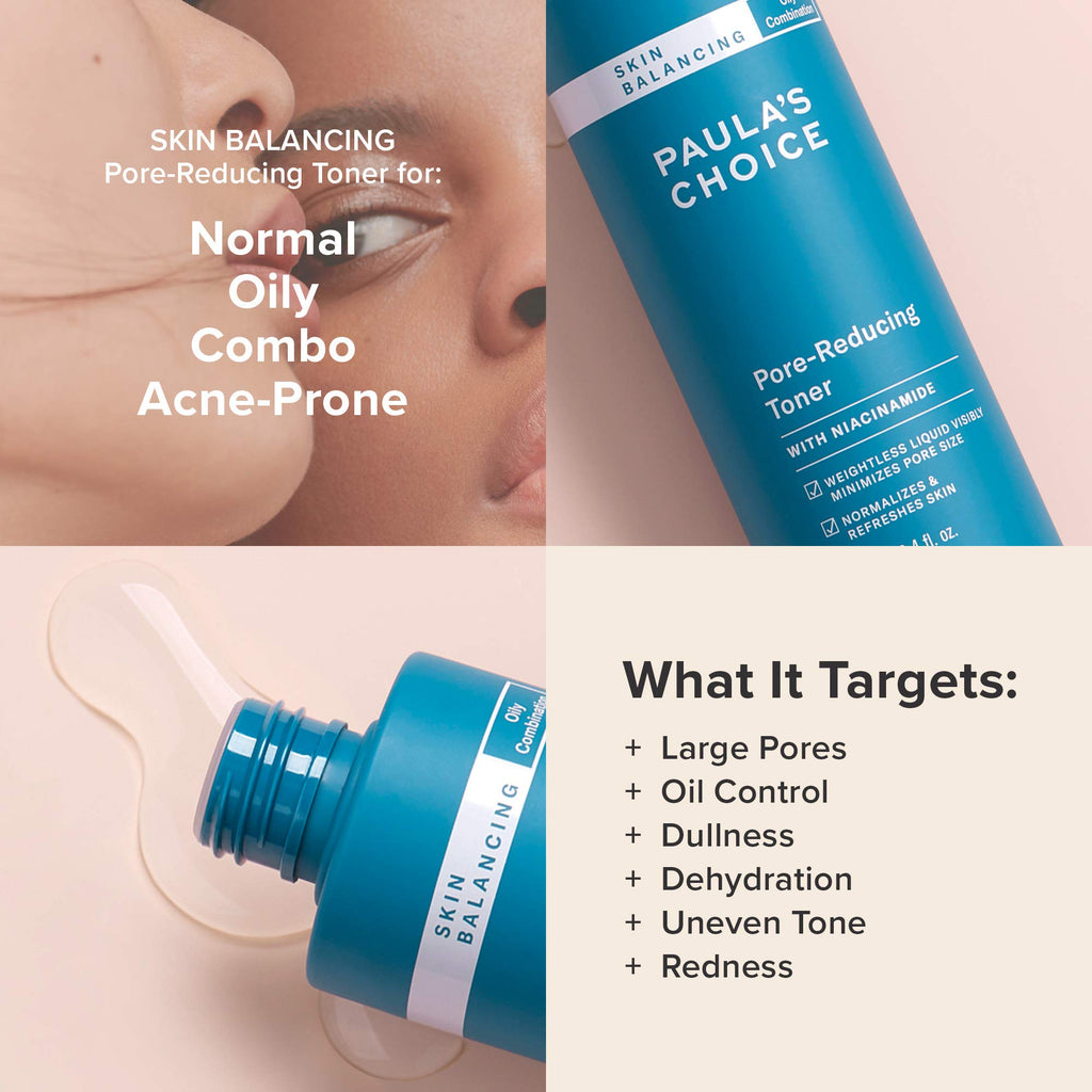 Paula's Choice SKIN BALANCING Pore-Reducing Toner for Combination and Oily Skin, Minimises Large Pores, 190 mL