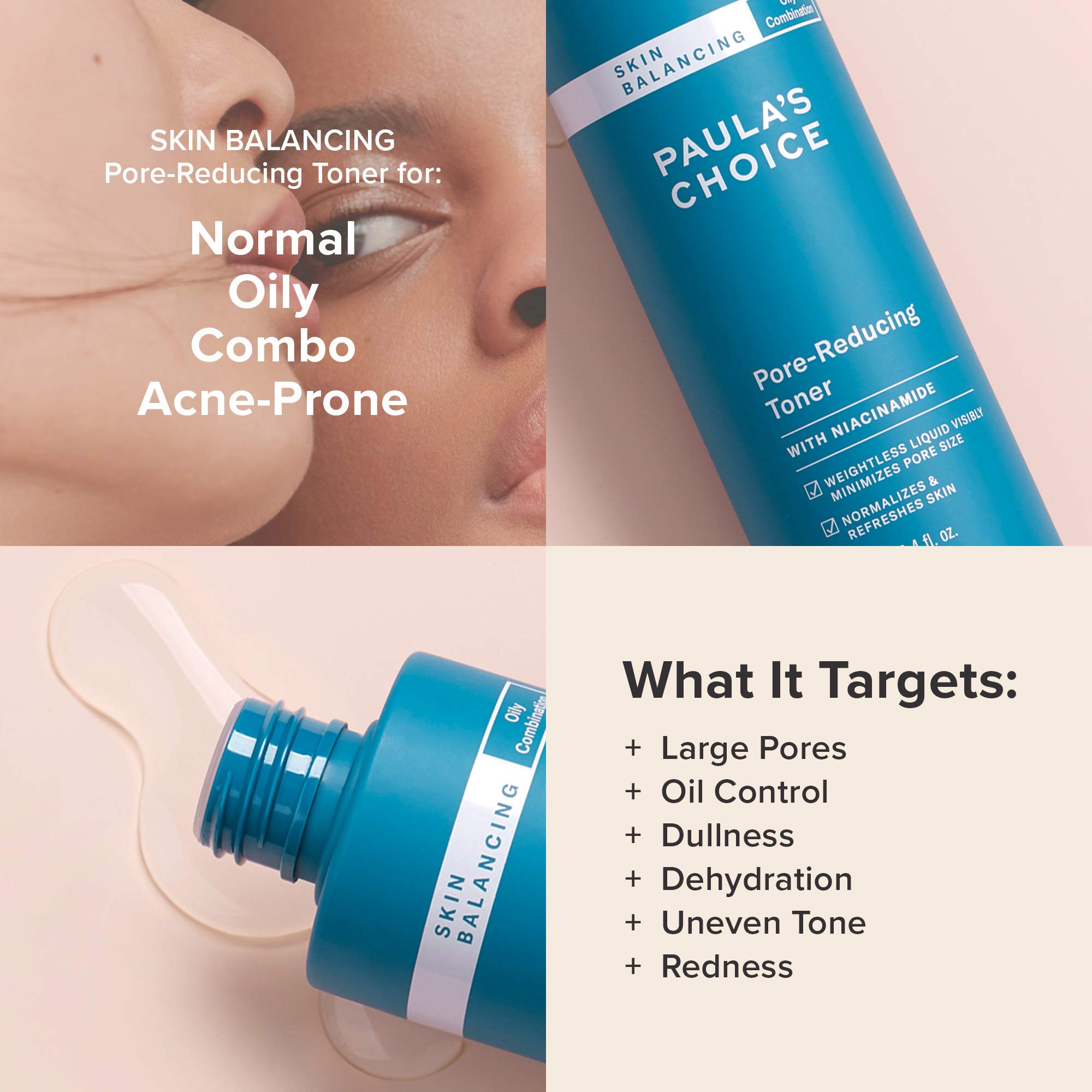 Paula's Choice SKIN BALANCING Pore-Reducing Toner for Combination and Oily Skin, Minimises Large Pores, 190 mL