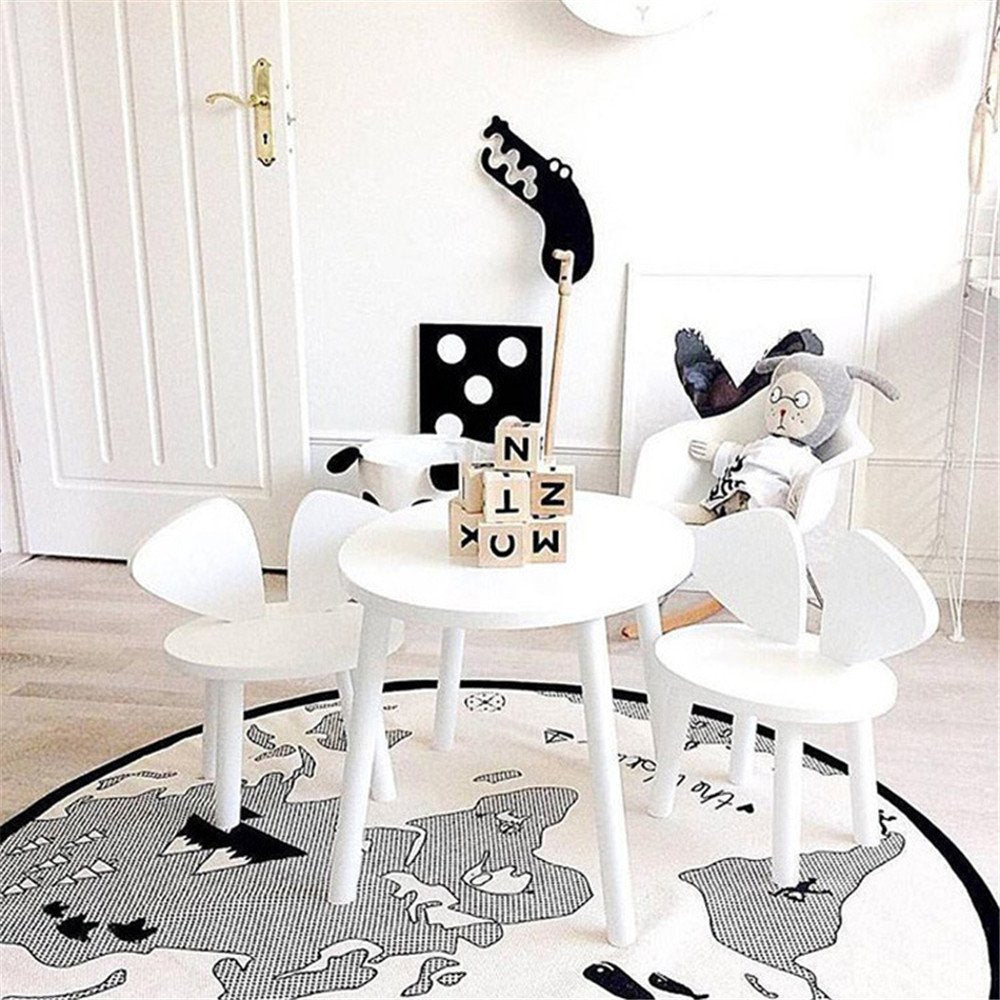 53 Inches Adventure World Map Pattern Baby Crawling Mats Game Blanket Floor Playmats Kids Infant Child Activity Round Rug