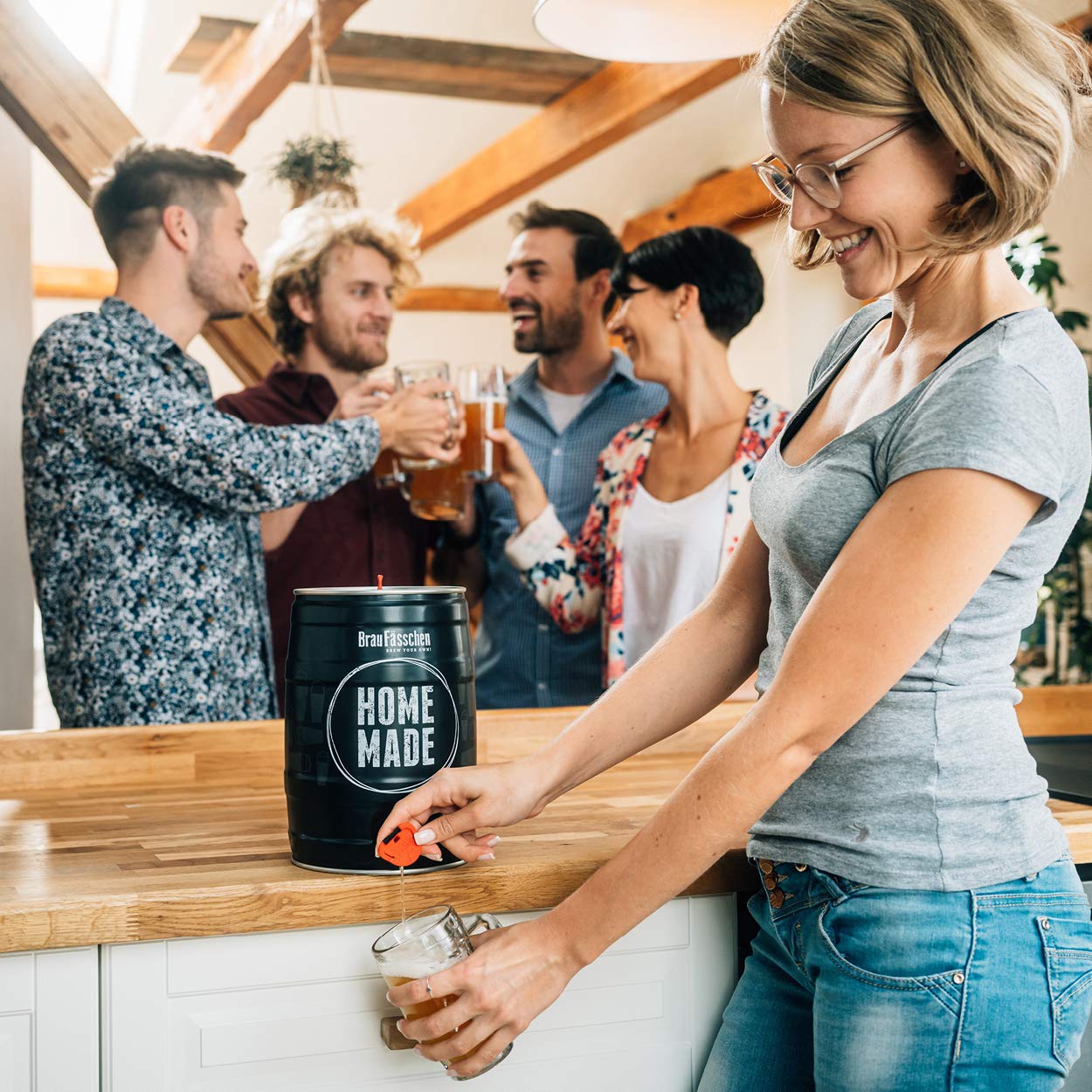 braufaesschen | Bierbrauset zum selber brauen | Weißbier im 5L Fass | In 7 Tagen gebraut | Tolles Geburtstagsgeschenk aus München Bayern