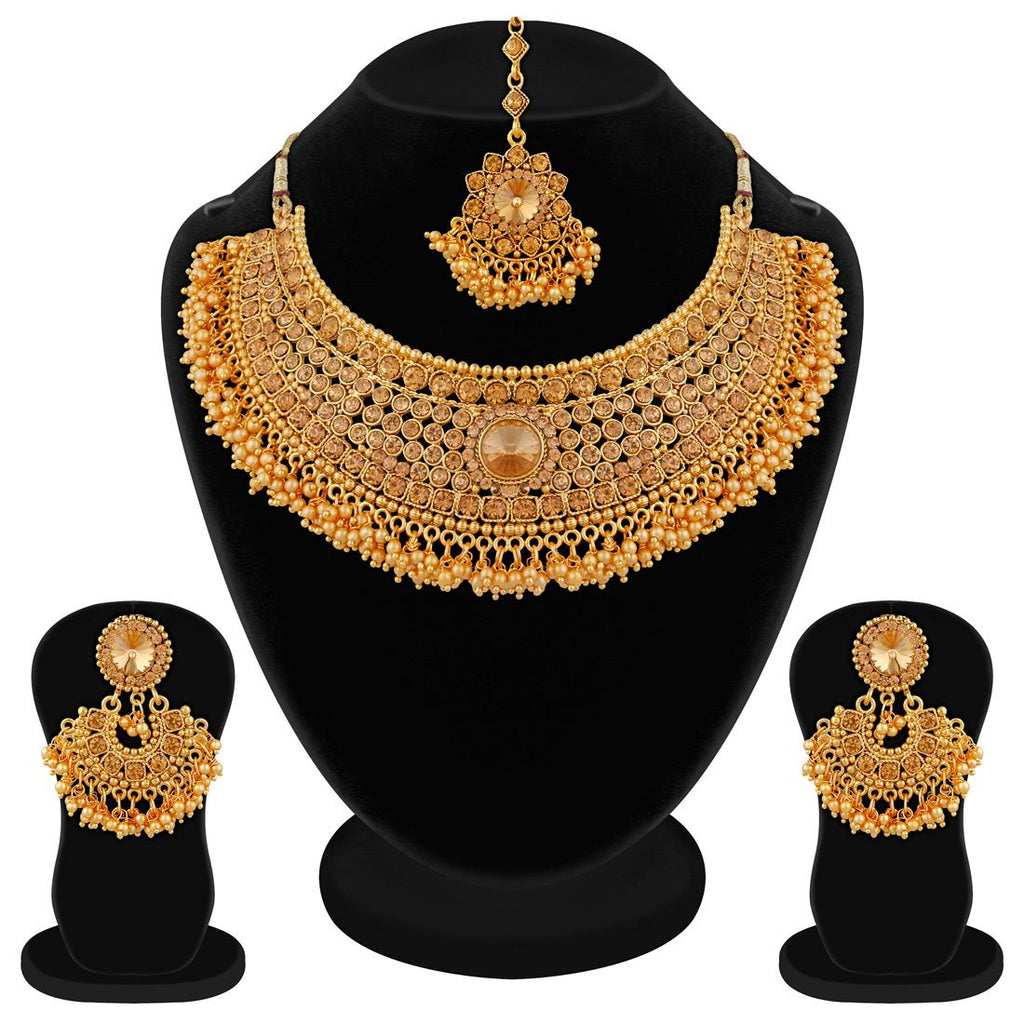 REEVA Pearl Gold Plated Jewellery Set for Women - Combo Pack