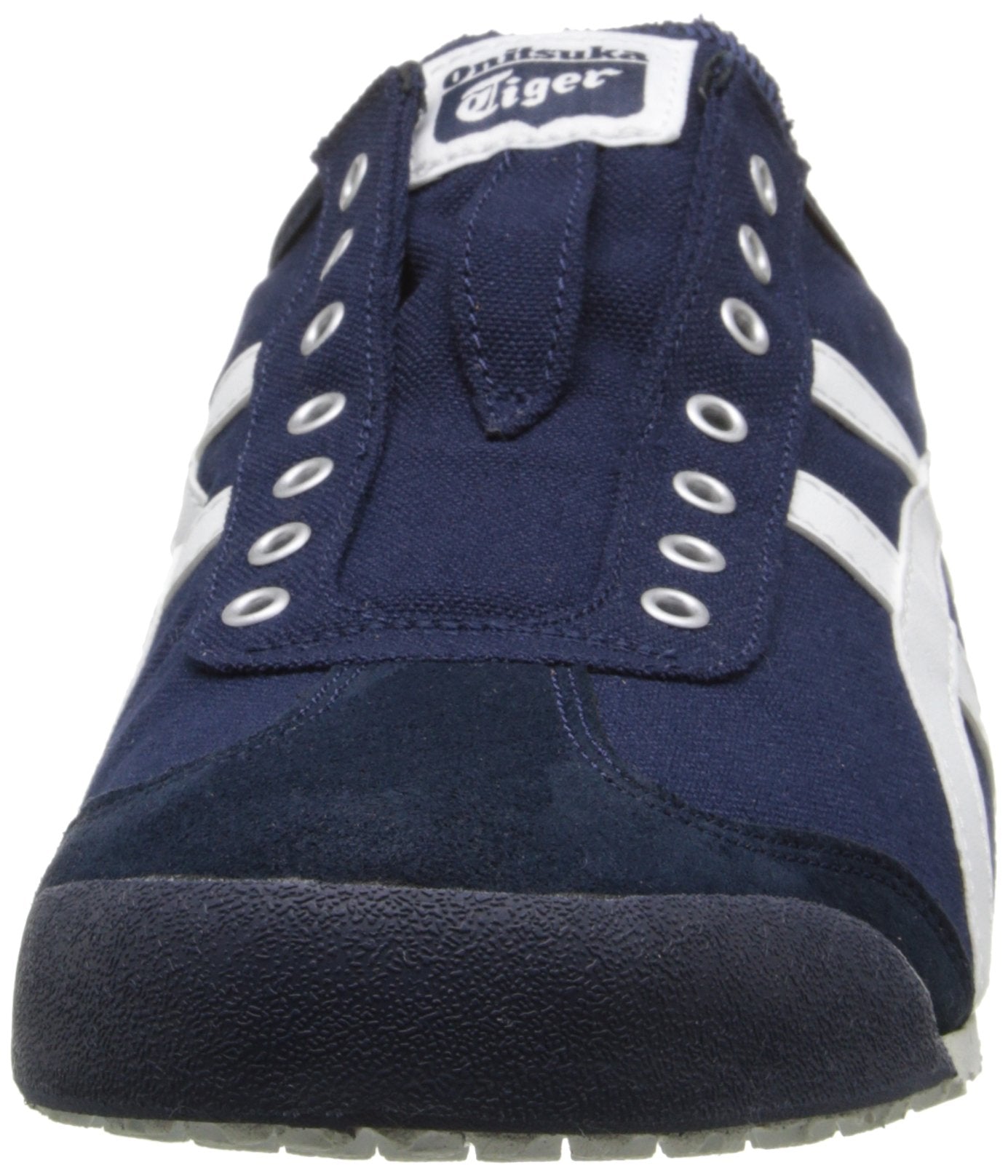 Onitsuka Tiger Mexico 66 Slip-On Classic Running Shoe, Navy/Off White, 10.5 M US
