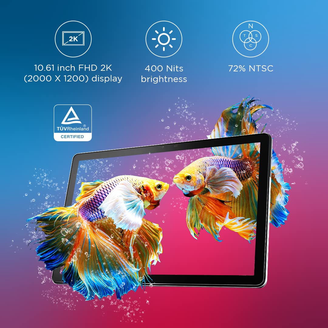 Lenovo Tab M10 FHD Plus (3rd Gen) (10.61 inch (26.94 cm), 6 GB, 128 GB, Wi-Fi+LTE, Calling), Storm Grey with Qualcomm Snapdragon Processor, 7700 mAH Battery and Quad Speakers with Dolby Atmos