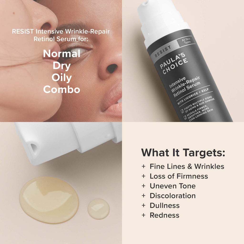Paula's Choice RESIST Intensive Wrinkle-Repair Retinol Serum, Squalane, Vitamin C & E, Anti-Ageing & Wrinkle Treatment, 30 mL