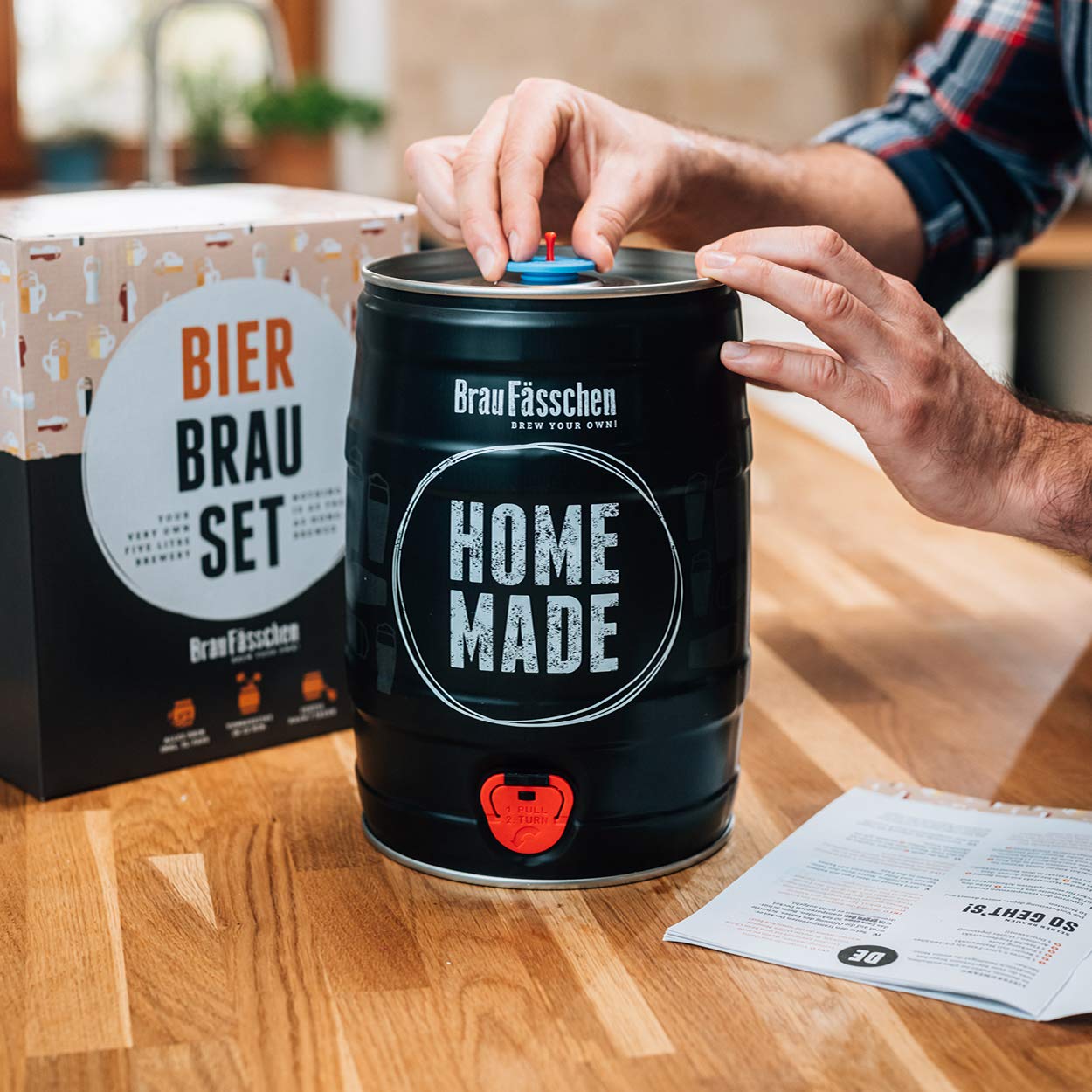 braufaesschen | Bierbrauset zum selber brauen | Weißbier im 5L Fass | In 7 Tagen gebraut | Tolles Geburtstagsgeschenk aus München Bayern