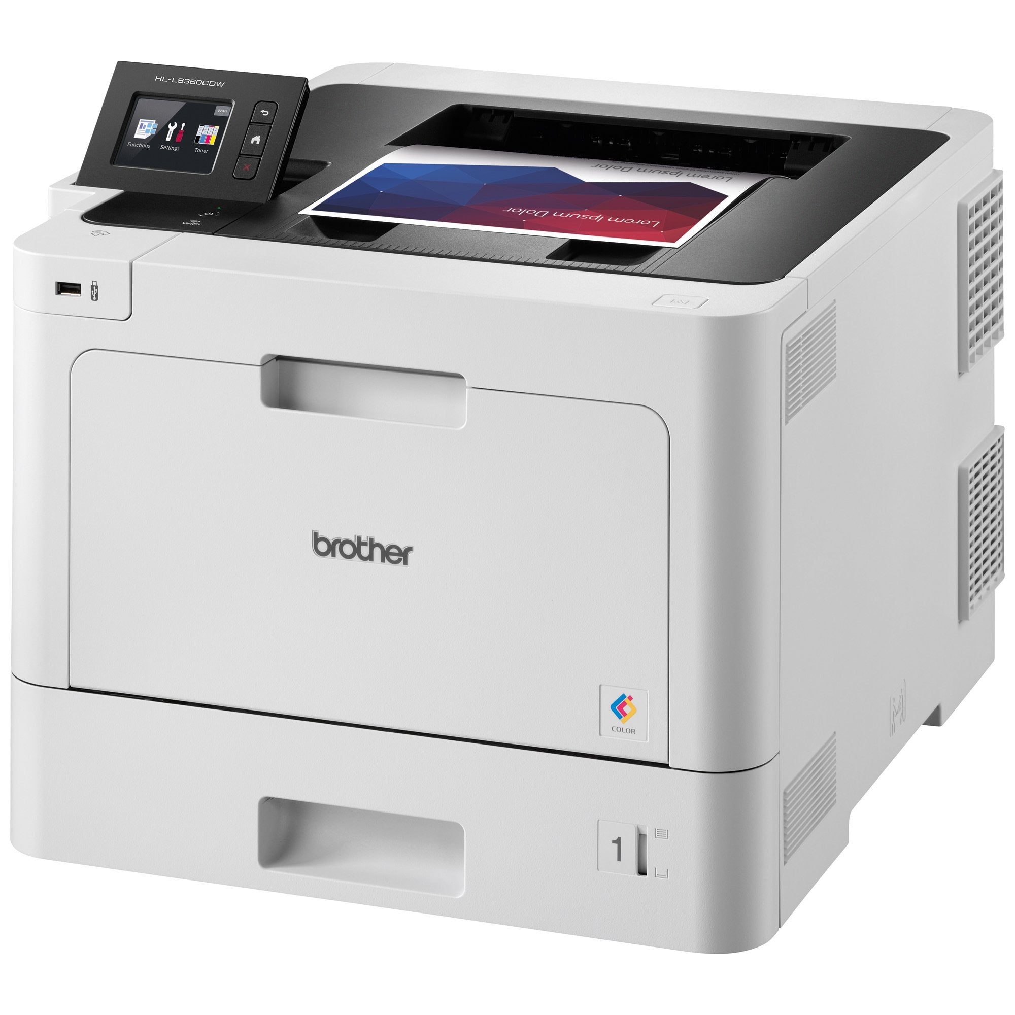 Brother Business Color Laser Printer, HL-L8360CDW, Wireless Networking, Automatic Duplex Printing, Mobile Printing, Cloud printing, Amazon Dash Replenishment Enabled
