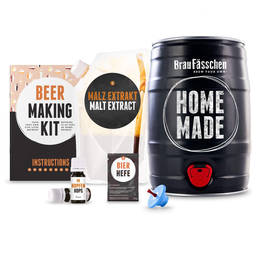 braufaesschen | Bierbrauset zum selber brauen | Weißbier im 5L Fass | In 7 Tagen gebraut | Tolles Geburtstagsgeschenk aus München Bayern