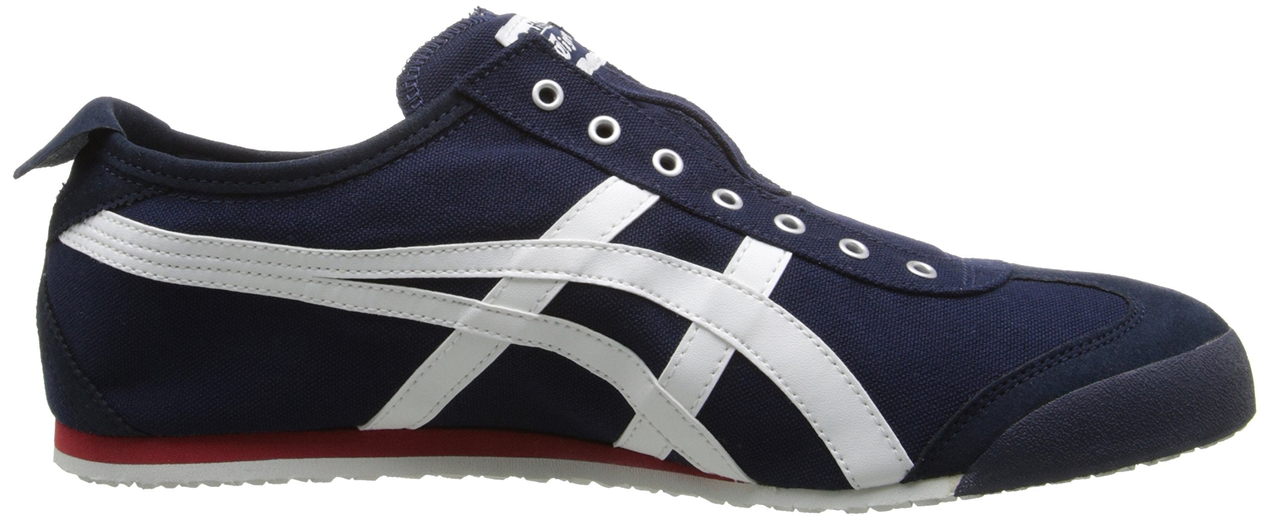 Onitsuka Tiger Mexico 66 Slip-On Classic Running Shoe, Navy/Off White, 10.5 M US