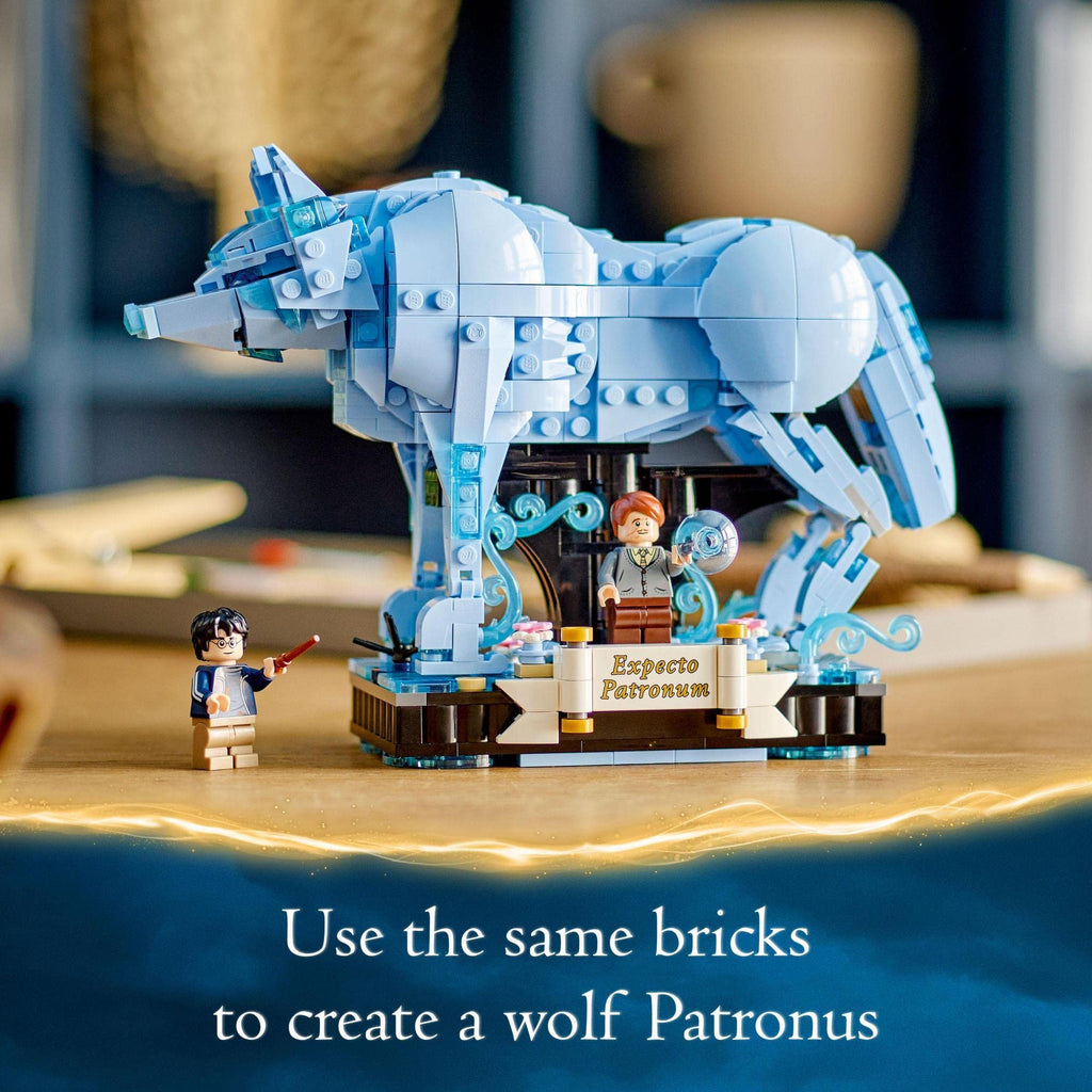 LEGO® Harry Potter™ Expecto Patronum 76414 Building Toy Set, Build Stag and Wolf Animal Figures, Build-Rebuild-and-Display Model
