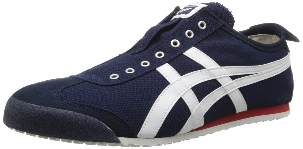 Onitsuka Tiger Mexico 66 Slip-On Classic Running Shoe, Navy/Off White, 10.5 M US