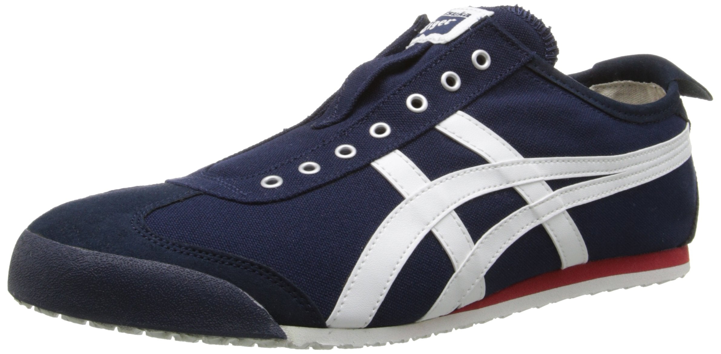 Onitsuka Tiger Mexico 66 Slip-On Classic Running Shoe, Navy/Off White, 10.5 M US