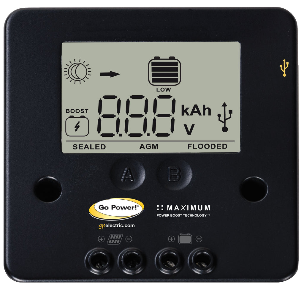 Go Power! GP-PSK-130 130W Portable Folding Solar Kit with 10 Amp Solar Controller